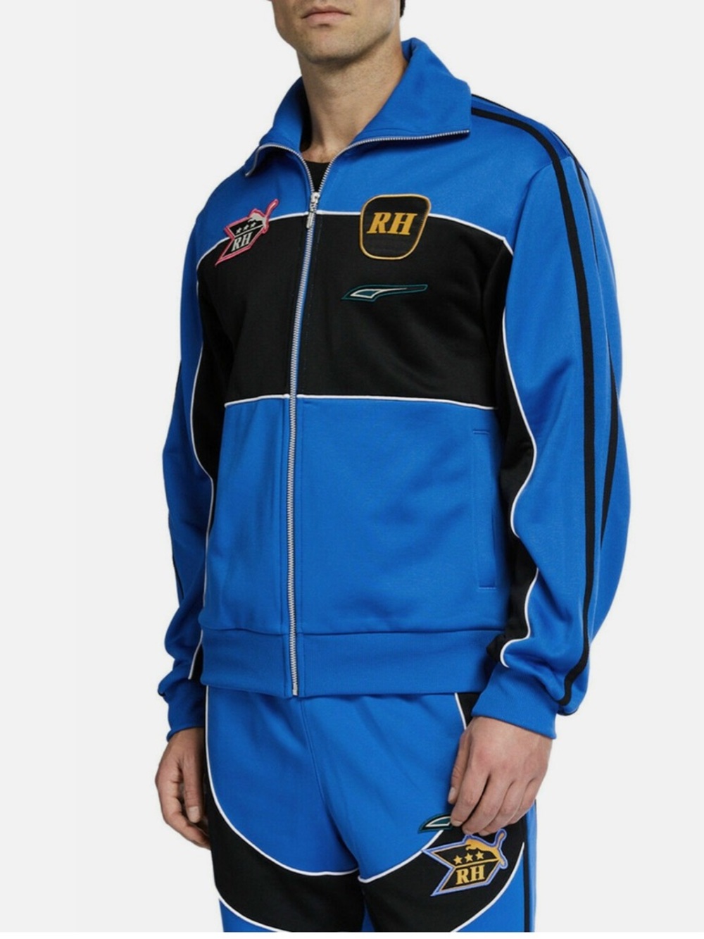 RHUDE x PUMA Collection Full Zip Up Blue Mens Track Jacket -Pants (SET)